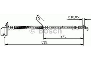 Brake Hose, BOSCH, 58732-2L000, 1987 476 615, HYUNDAI  (020870)