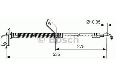 Brake Hose, BOSCH, 58732-2L000, 1987 476 615, HYUNDAI  (020870)