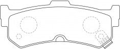 ผ้าเบรค NIBK, A-392WK, PN2277, AKEBONO (018459)