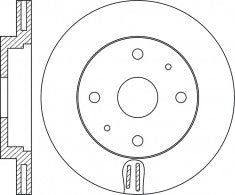 Rotor Disc, NIBK, 0046455892, RN2026V, ALFA ROMEO (017180)