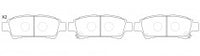 NIBK, Brake Pad, A-639WK, PN1449, AKEBONO