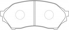 NIBK, Brake Pad, A-602K, PN5425, AKEBONO