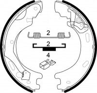 NIBK, Brake Shoes, S944-1597, FN0703, FMSI