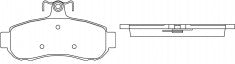 ผ้าเบรค NIBK DB1203 PN0383 BENDIX AUS (018270)