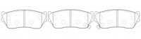 NIBK Brake Pad Ceramic, D1133, D1158, D1208, 41060-50Y90, for Nissan Altima