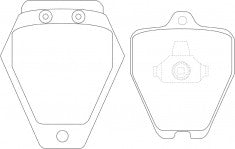 ผ้าเบรค NIBK 4D0698151E, PN0105, AUDI (009695)