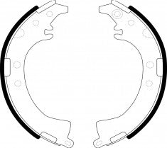NIBK, Brake Shoes, NR-1072, FN2333, AKEBONO