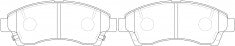ผ้าเบรค NIBK DB1322 PN5804 BENDIX (017993)