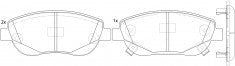 NIBK, Brake Pad, 7 736 5808, PN1843, ALFA ROMEO