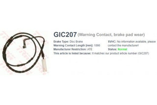 Wire-Sensor, TRW, 34 35 6 762 253, GIC207, BENTLEY (074321)