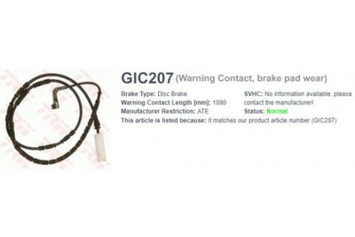Wire-Sensor, TRW, 34 35 6 762 253, GIC207, BENTLEY (074321)