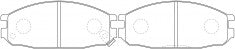 ผ้าเบรค NIBK, A-215WK, PN2149, AKEBONO (018547)
