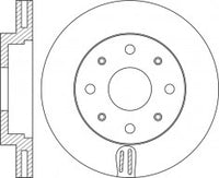 จานโรเตอร์, NIBK, 561680B, RN1287V, BENDIX (019134)