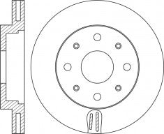 Rotor Disc, NIBK, 561680B, RN1287V, BENDIX (019134)