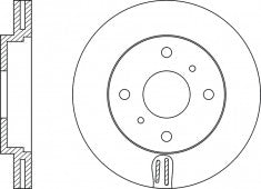 Rotor Disc, NIBK, MR510741, RN1237V, MITSUBISHI (018239)