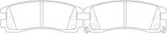ผ้าเบรค NIBK 573062B, PN0175, BENDIX (016727)