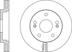 Rotor Disc, NIBK, 51712-2C000, RN1174V, HYUNDAI (017443)