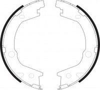 NIBK, Brake Shoes, S845-1575, FN11004, FMSI