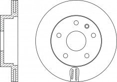 จานโรเตอร์, NIBK, 562054B, RN1081V, BENDIX (018146)