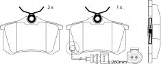 NIBK, Brake Pad, 150 698 451, PN0019W, AUDI