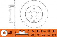 Rotor Disc, NIBK, 42431-0F010, RN1441, TOYOTA (018953)