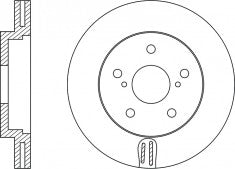 Rotor Disc, NIBK, 43512-02180, RN1351V, TOYOTA (018838)