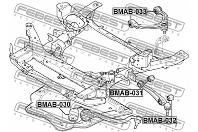 Bush, Suspension, FEBEST, 31 10 6 778 015, BMAB-030, BMW (074232)