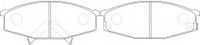 NIBK, Brake Pad, AN-390K, PN2383, AKEBONO