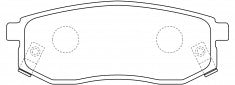 ผ้าเบรค NIBK 58302-M2A01, PN0771, HYUNDAI (017702)