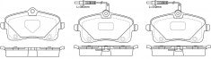 ผ้าเบรค NIBK DB2025 PN0562W BENDIX AUS (018617)