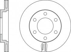 Rotor Disc, NIBK, 561765B, RN1335V, BENDIX (017466)