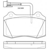 NIBK, Brake Pad, 9949509, PN0202W, ALFA ROMEO