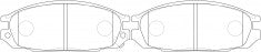 ผ้าเบรค NIBK, A-276K, PN2371, AKEBONO (018490)
