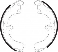 NIBK, Brake Shoes, NR-1030, FN2311, AKEBONO