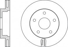 Rotor Disc, NIBK, 561748B, RN1532V, BENDIX (018994)