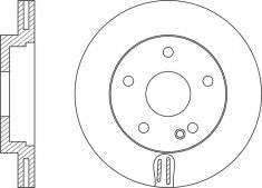 Rotor Disc, NIBK, A2464210012, RN1594V, MERCEDES-BENZ (017846)