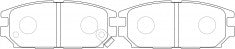 ผ้าเบรค NIBK, A-348WK, PN3272, AKEBONO (017170)