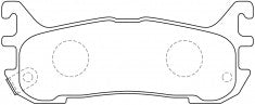 NIBK, Brake Pad, A-421WK, PN5365, AKEBONO