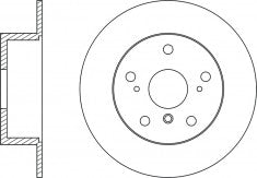 จานโรเตอร์, NIBK, 42431-06110, RN1432, TOYOTA (018853)