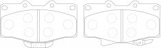NIBK, Brake Pad, A-406WK, PN1351, AKEBONO