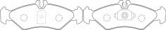 NIBK, Brake Pad, A28K, PN0168W, AKEBONO