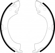NIBK, Brake Shoes, NR-3059, FN6715, AKEBONO
