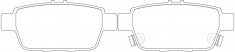 NIBK, Brake Pad, D1103-8209, PN28004, FMSI