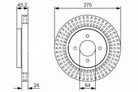 Rotor Disc, BOSCH, MN116736, 0 986 479 T28, MITSUBISHI  (020010)