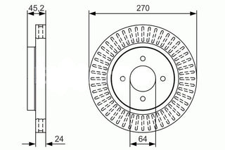 Rotor Disc, BOSCH, MN116736, 0 986 479 T28, MITSUBISHI  (020010)