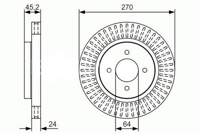 Rotor Disc, BOSCH, MN116736, 0 986 479 T28, MITSUBISHI  (020010)