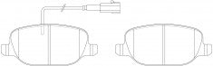 NIBK, Brake Pad, 77365542, PN0324W, ALFA ROMEO
