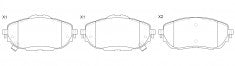 NIBK, Brake Pad, 511174, PN21001, BENDIX