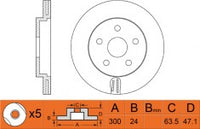Rotor Disc, NIBK, 562180B, RN1134V, BENDIX (017328)