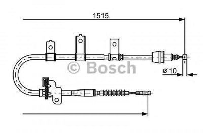 Hand Brake Cable, BOSCH, 59760-07000, 1457433952, KIA  (021116)